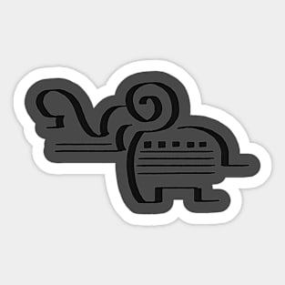 Stylized Elephant Sticker